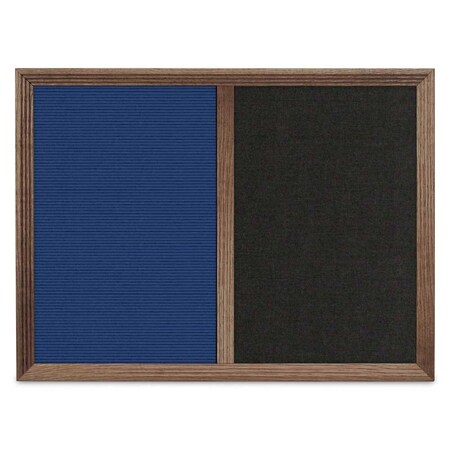 United Visual Products Enclosed Corkboard, 1 Door, 60"x36", 4" Fra UV3417-WHITE-CINNABA
